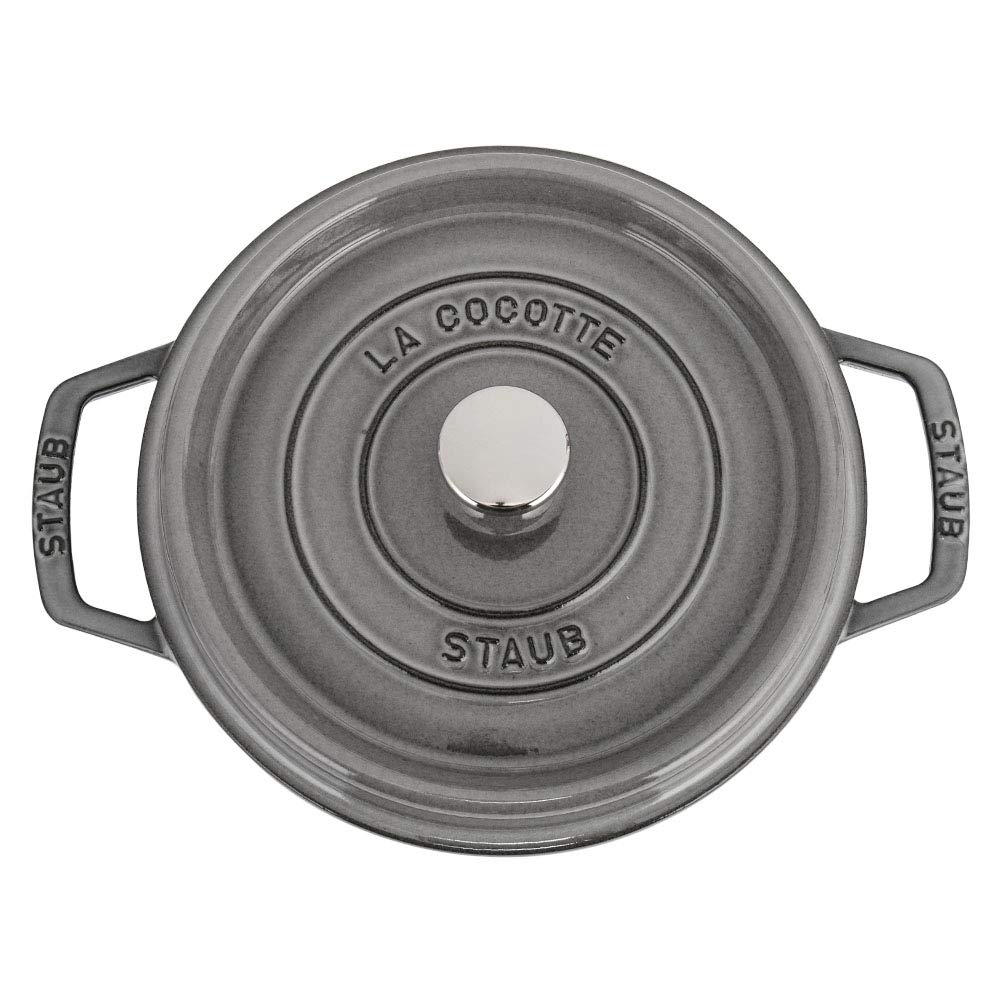 【週末価格】Staub ピコ ココットラウンド 22cm グラファイトグレー ピコ・ココット 【並行輸入品】ストウブ 鍋 22cm ラウンド